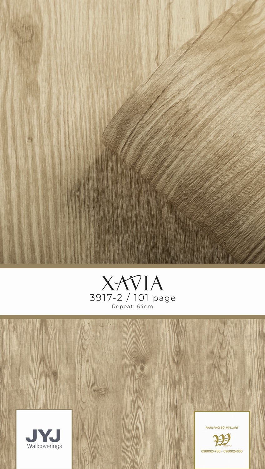 Giấy dán tường vân gỗ Xavia 3917-2